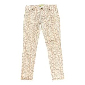 Gianni Bini Snakeskin Print Denim Pants​​​​